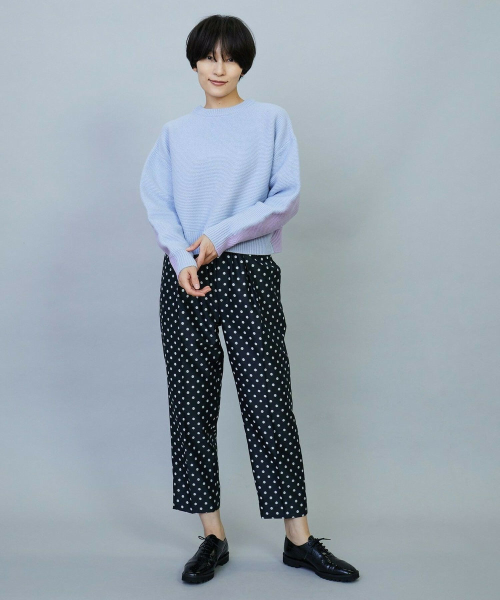 MOGA ANNUAL×MOGA　ウールカシミヤバイカラープルオーバー サックスブルー