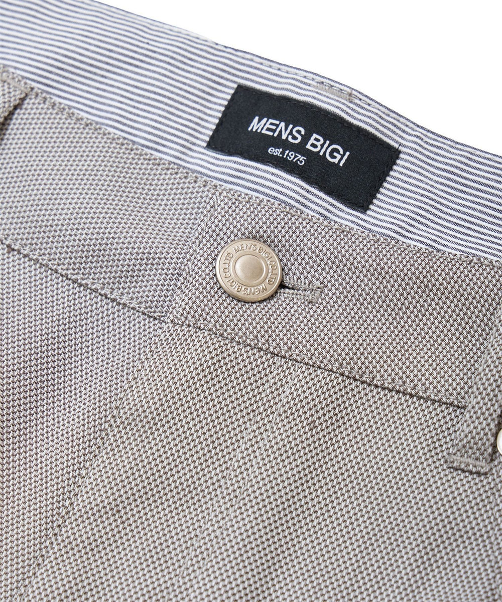 MEN'S BIGI COOLMAXドビーストレッチクロップドパンツ グレー