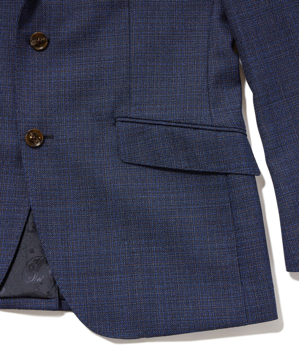 MEN'S BIGI 【ACTIVE TAILOR】ミックスヤーン/ホップサックジャケット＜セットアップ・スリーピース対応＞ ネイビー