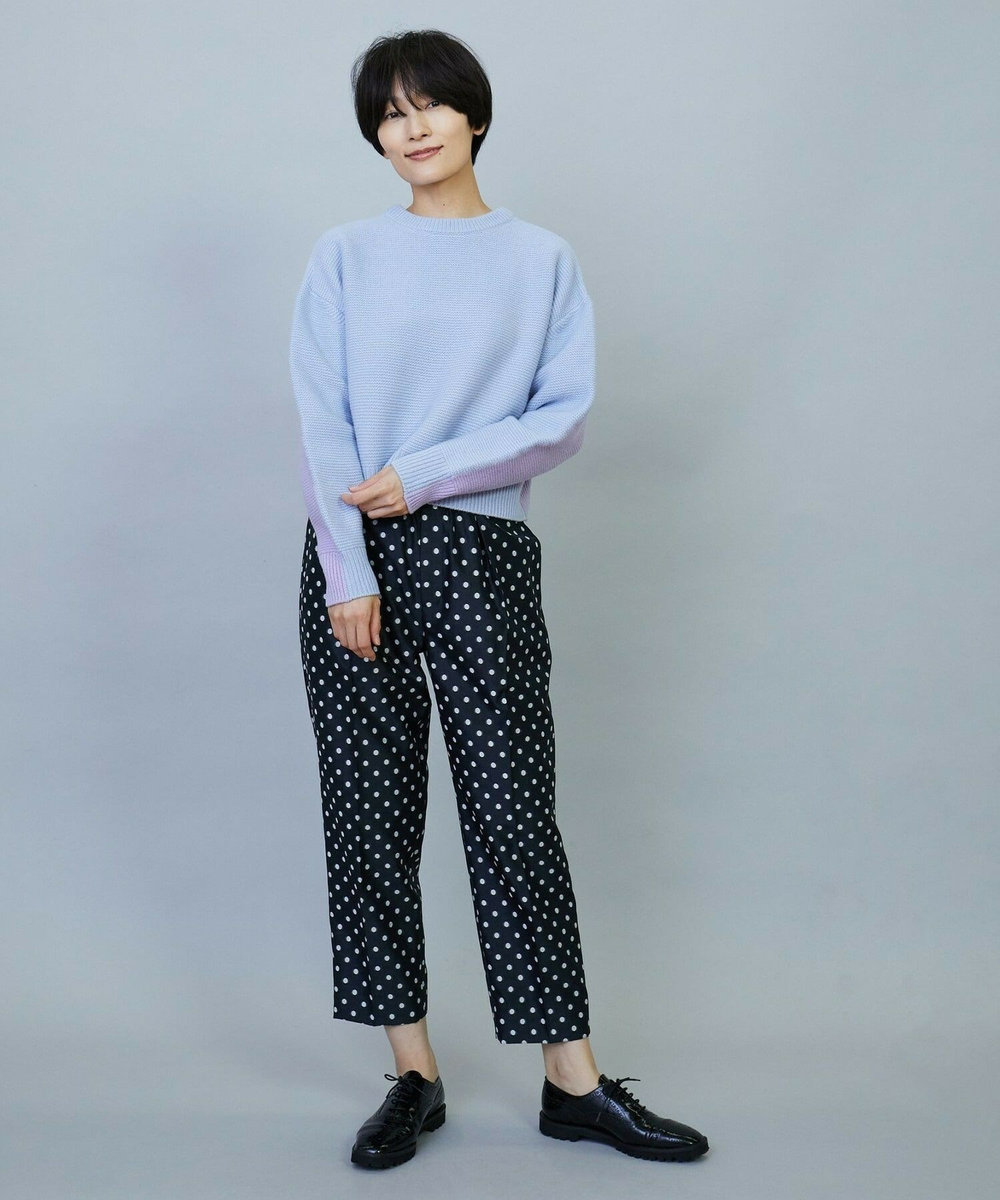 MOGA ANNUAL×MOGA　ウールカシミヤバイカラープルオーバー サックスブルー