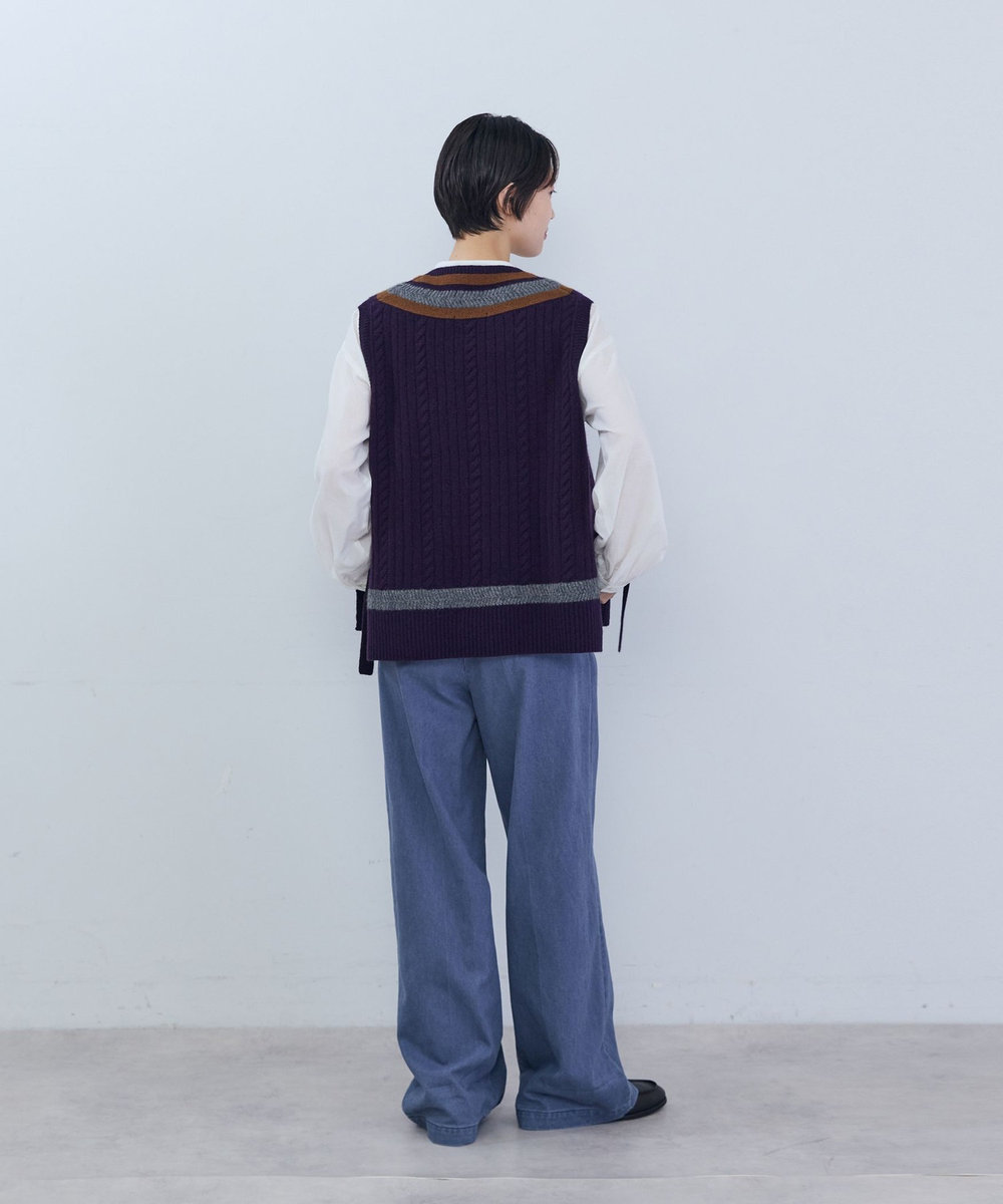 ADIEU TRISTESSE チルデンニットベスト パープル系その他