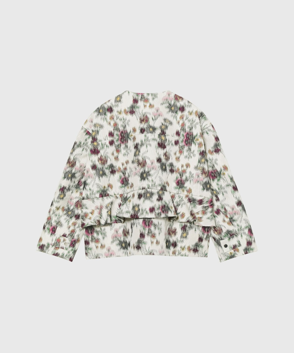 DÉPAREILLÉ FLOWER JACQUARD JACKET / フラワージャガードジャケット ホワイト