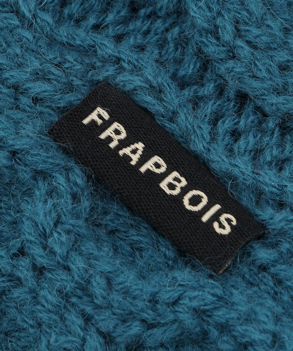 FRAPBOIS ケーブルシャギー ネックウォーマー ブルーグリーン