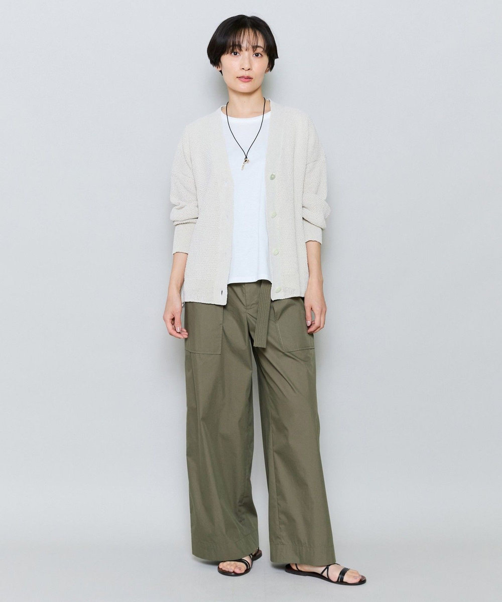 MOGA 60/2天竺メッシュレイヤードクルーネックTシャツ オフホワイト