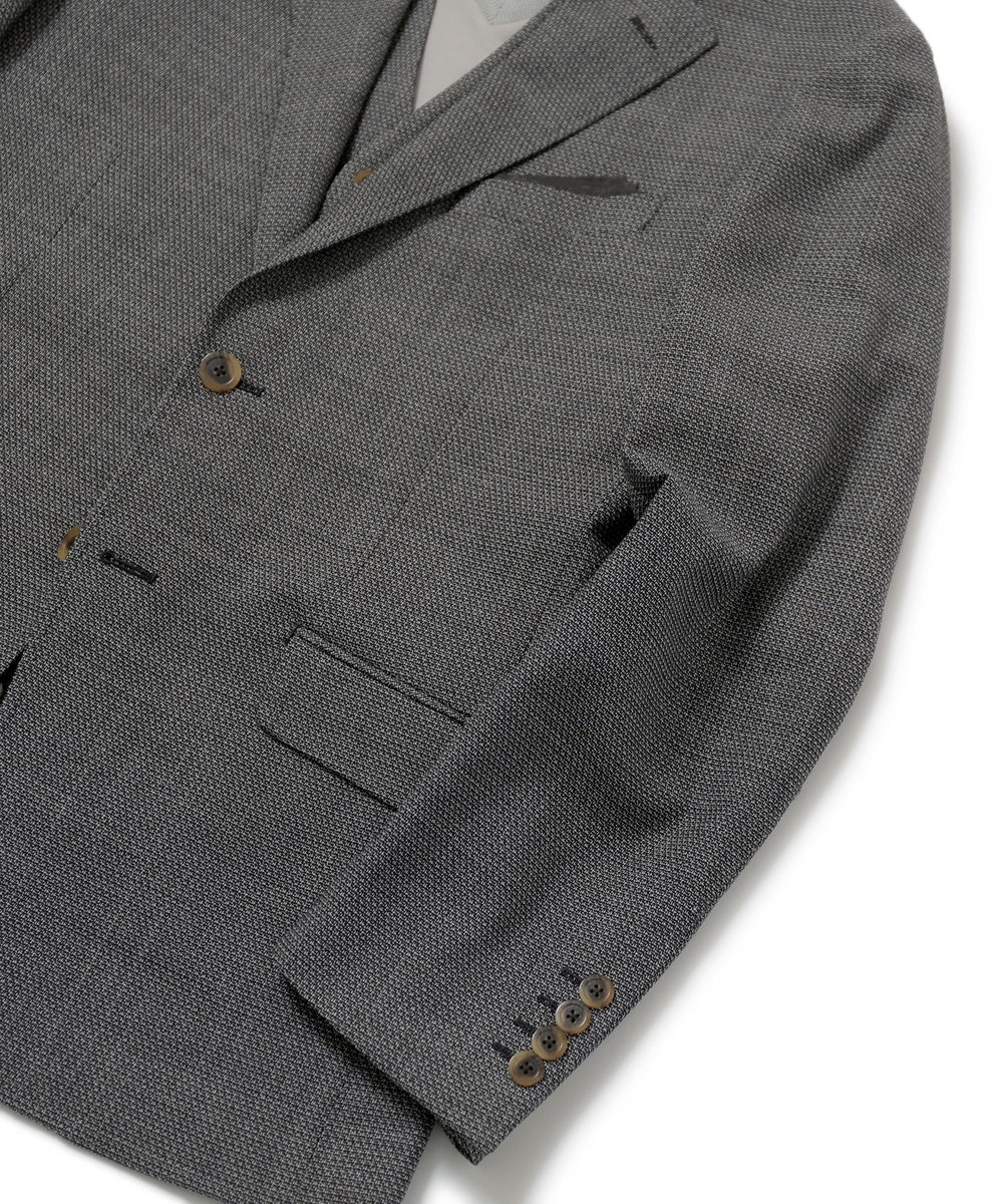 MEN'S BIGI ドビーメッシュジャケット　original fabric made by japan グレー