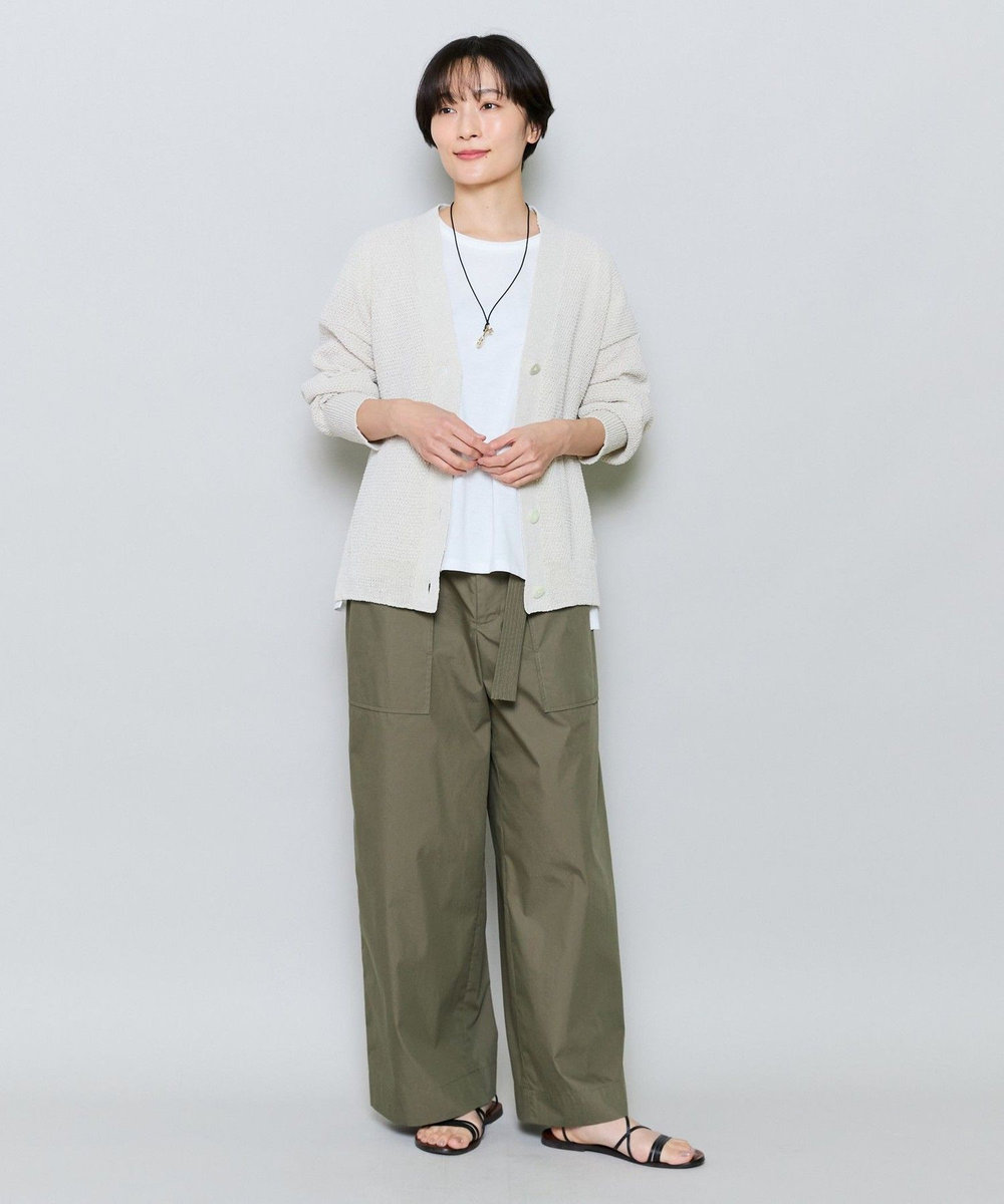 MOGA 60/2天竺メッシュレイヤードクルーネックTシャツ オフホワイト