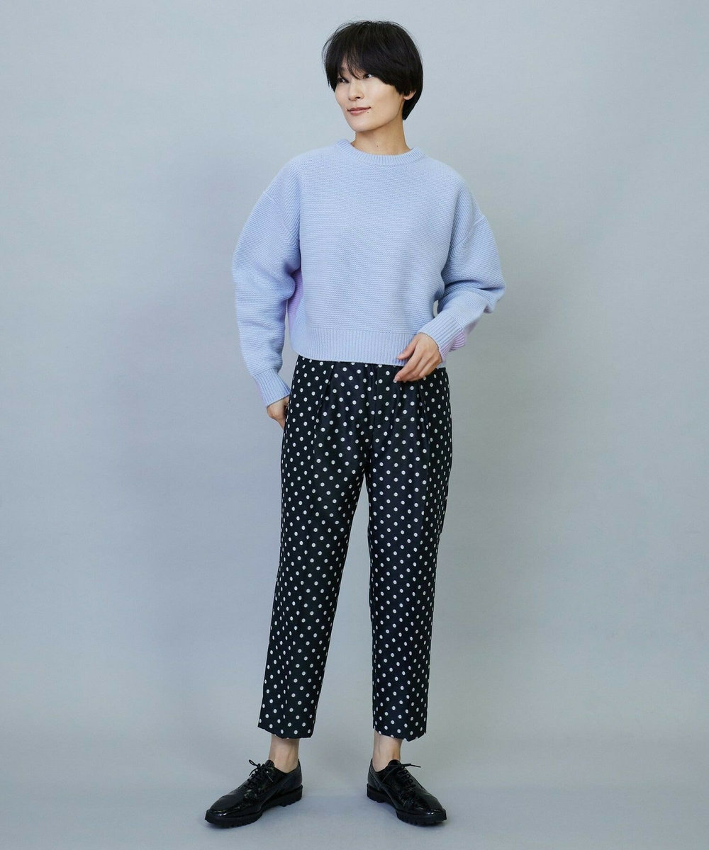 MOGA ANNUAL×MOGA　ウールカシミヤバイカラープルオーバー サックスブルー