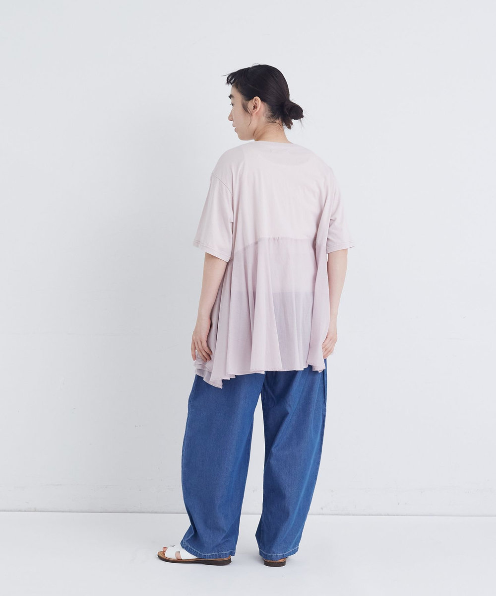 congés payés ADIEU TRISTESSE 【FAVE】インドコットン×カットソーTシャツ ピンク