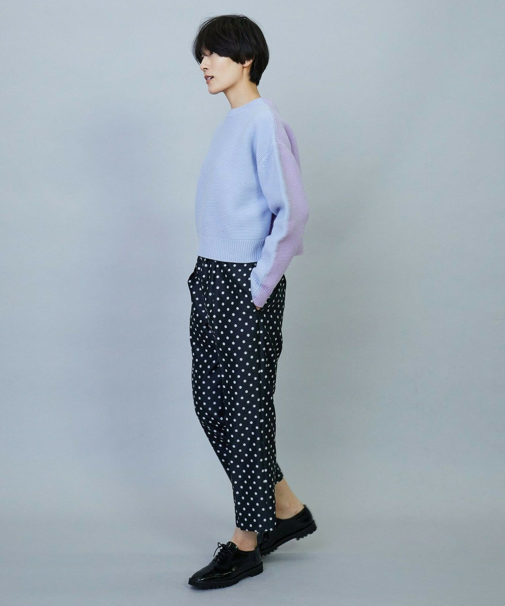 MOGA ANNUAL×MOGA　ウールカシミヤバイカラープルオーバー サックスブルー
