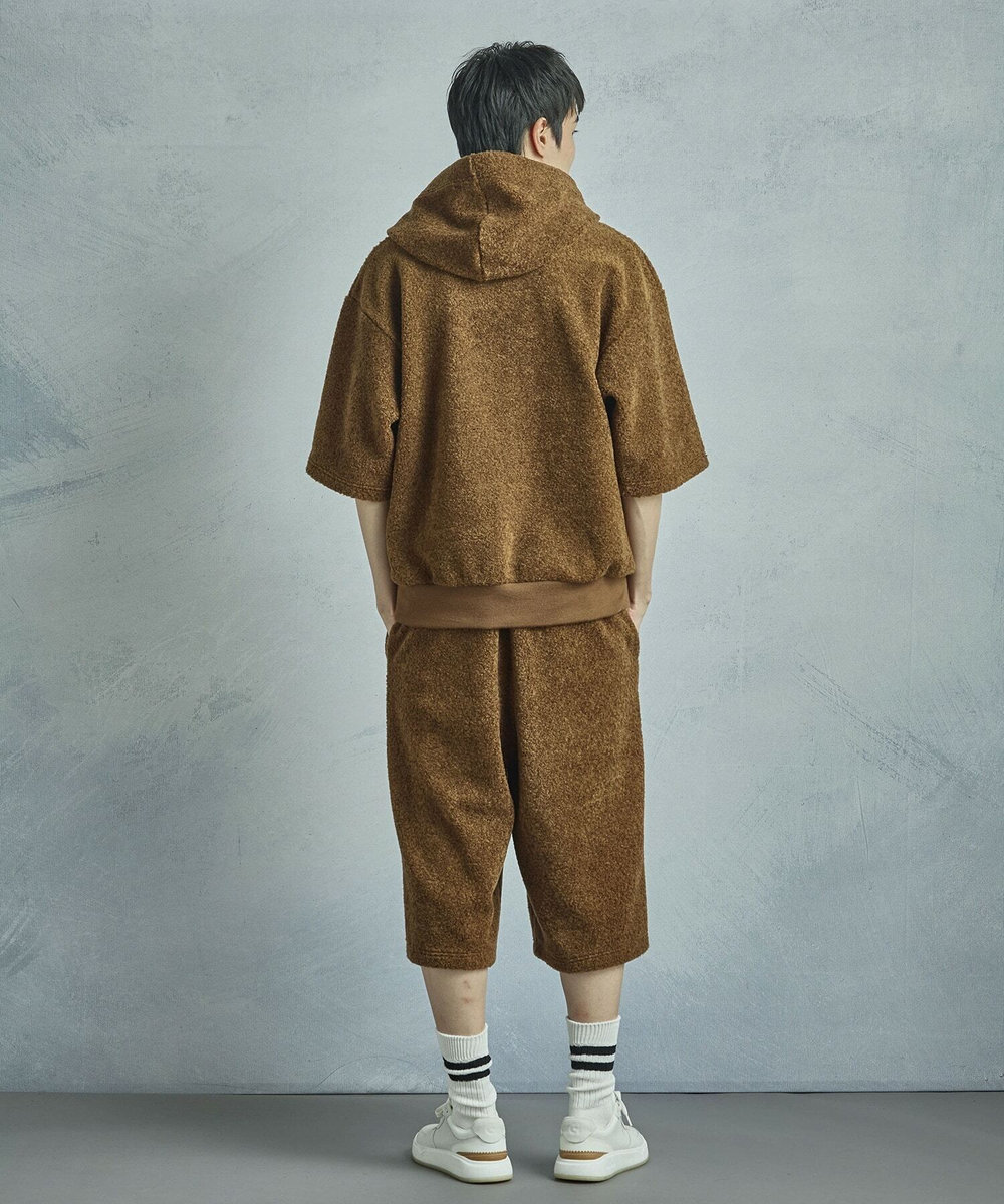 MEN'S BIGI 【50th Anniv . 菊池武夫】WOOL BOA HOODIE ブラウン