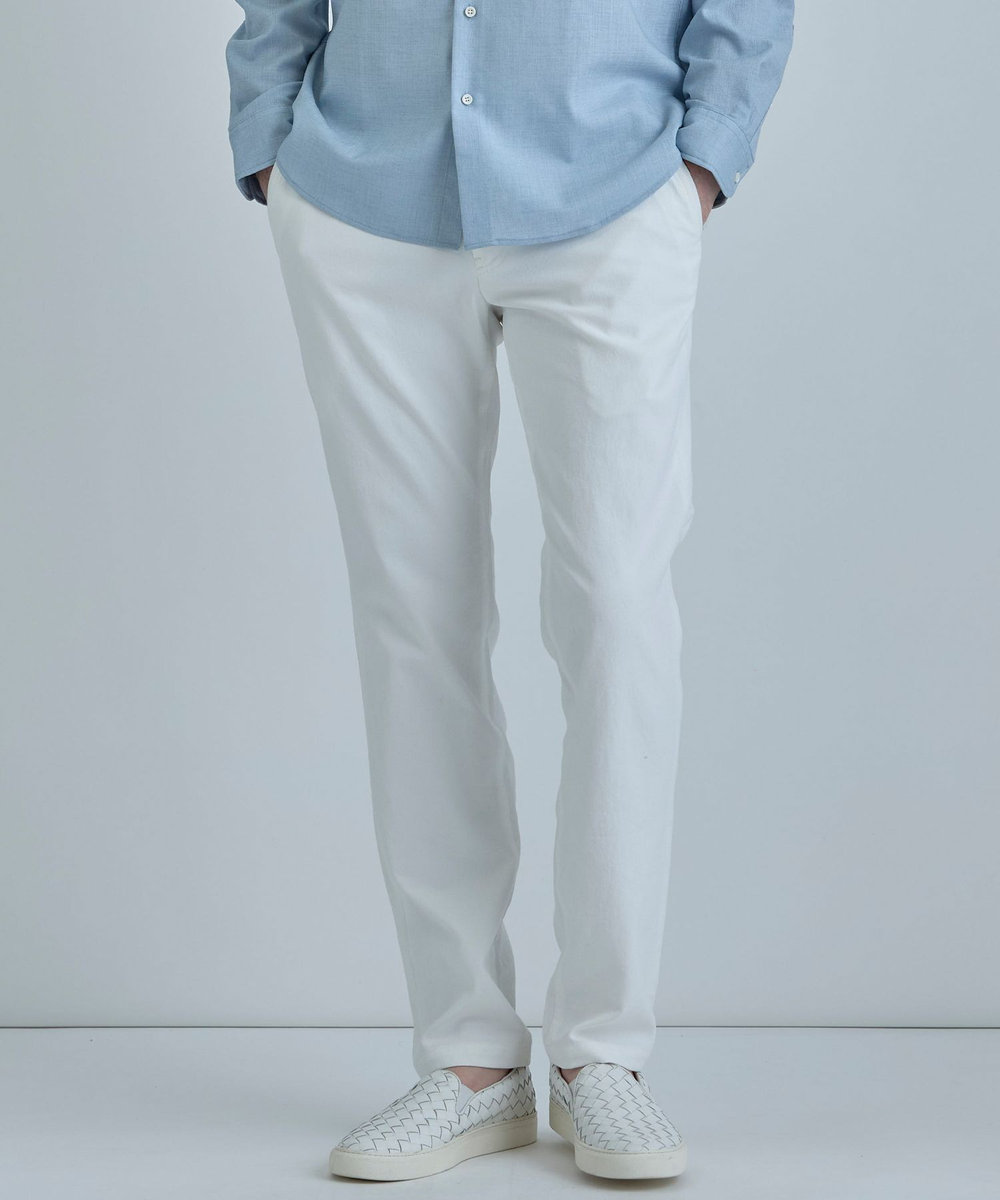 MEN'S BIGI シェルタリングドライオックス フルレングスパンツ＜吸汗速乾/紫外線防止/接触冷感/ストレッチ＞ ホワイト