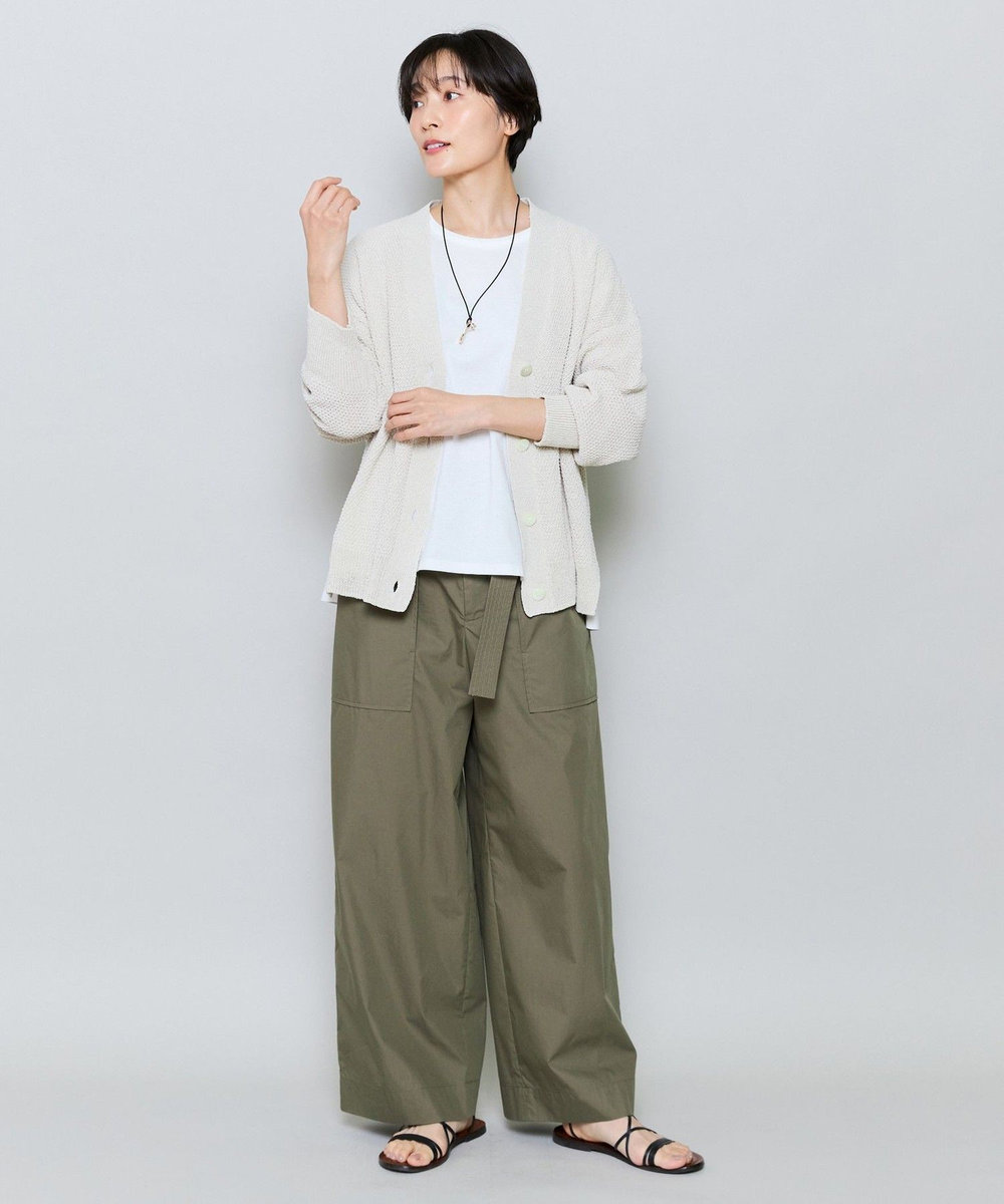 MOGA 60/2天竺メッシュレイヤードクルーネックTシャツ オフホワイト