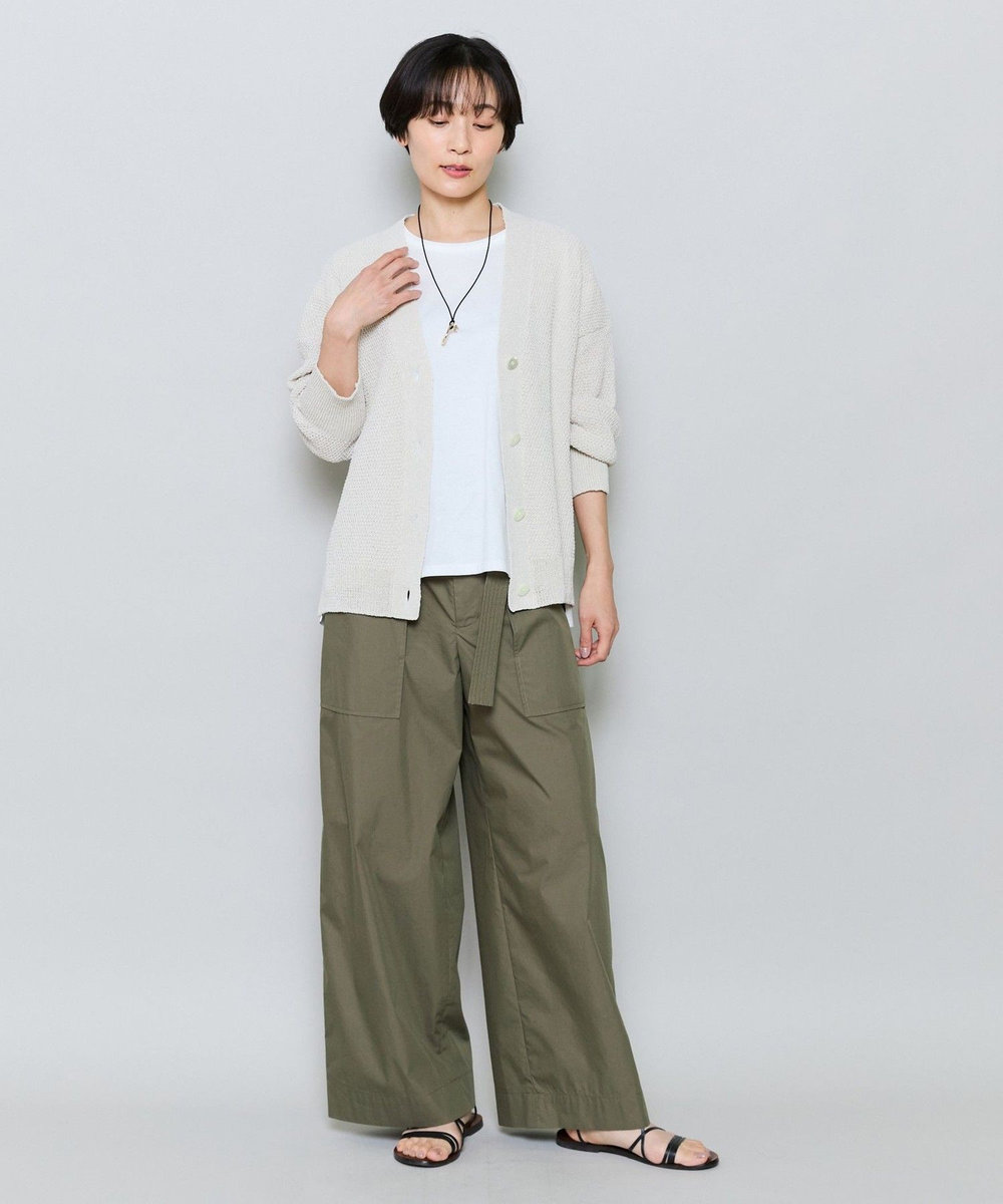 MOGA 60/2天竺メッシュレイヤードクルーネックTシャツ オフホワイト