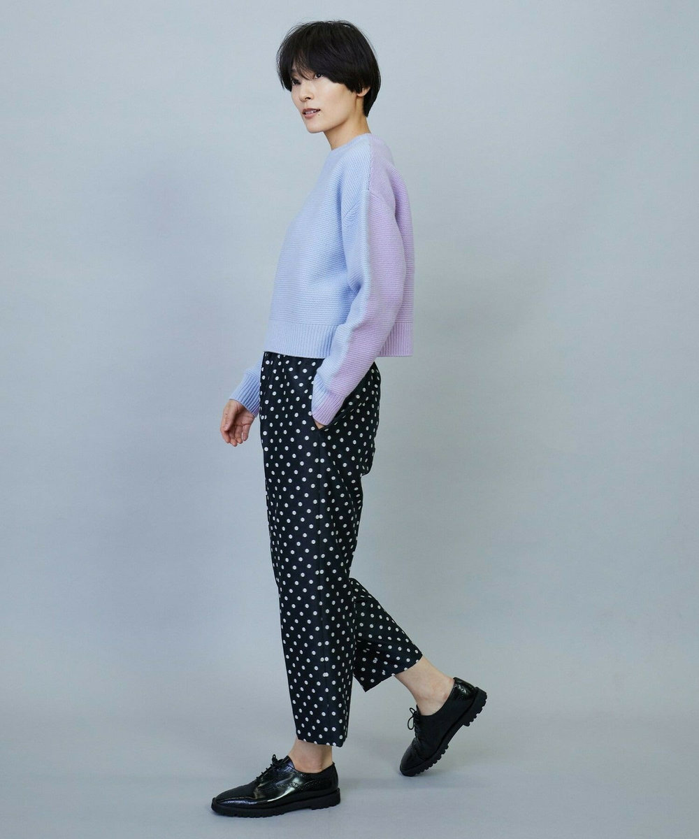 MOGA ANNUAL×MOGA　ウールカシミヤバイカラープルオーバー サックスブルー