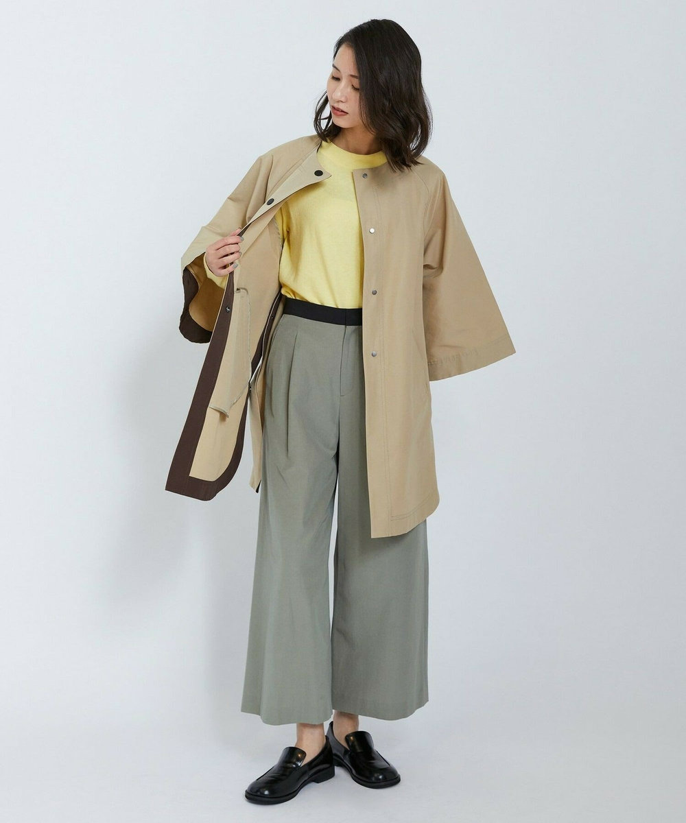 L'EQUIPE コットンナイロングログランコート ベージュ