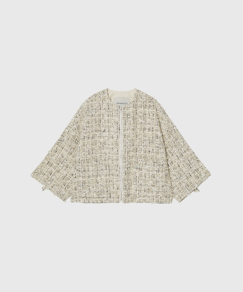 DÉPAREILLÉ CHECK TWEED JACKET / チェックツィードジャケット ベージュ
