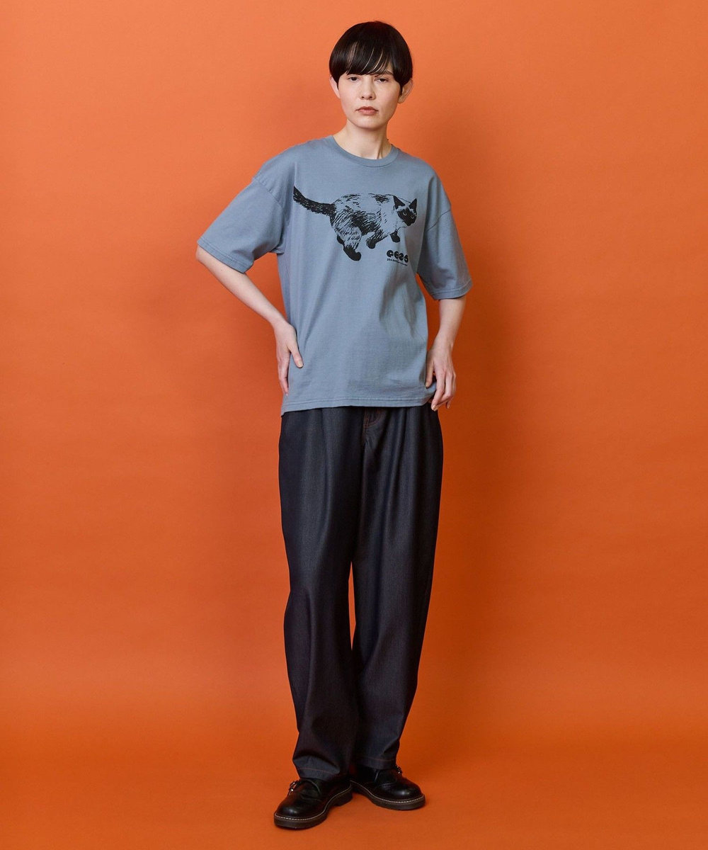 FRAPBOIS CATSスターTシャツ ブルー