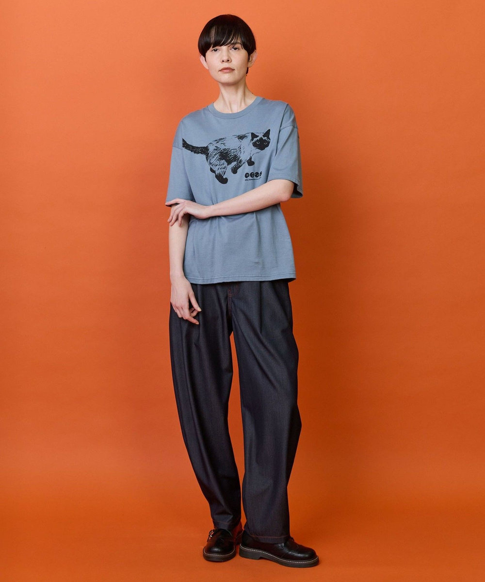 FRAPBOIS CATSスターTシャツ ブルー