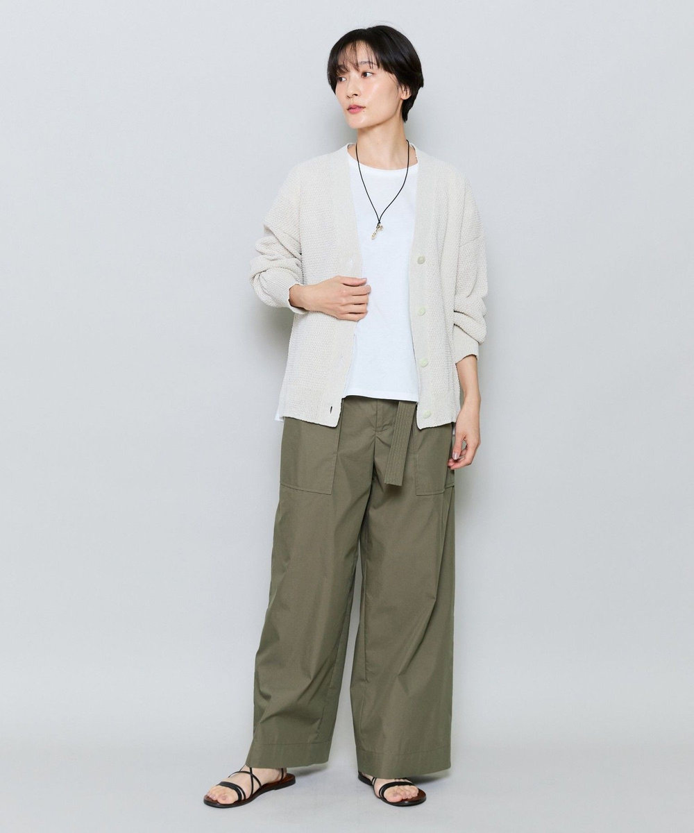 MOGA 60/2天竺メッシュレイヤードクルーネックTシャツ オフホワイト