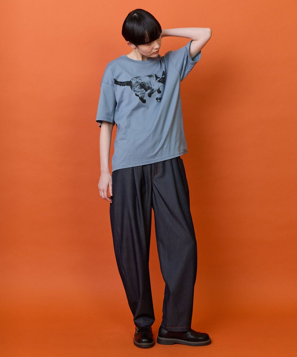 FRAPBOIS CATSスターTシャツ ブルー