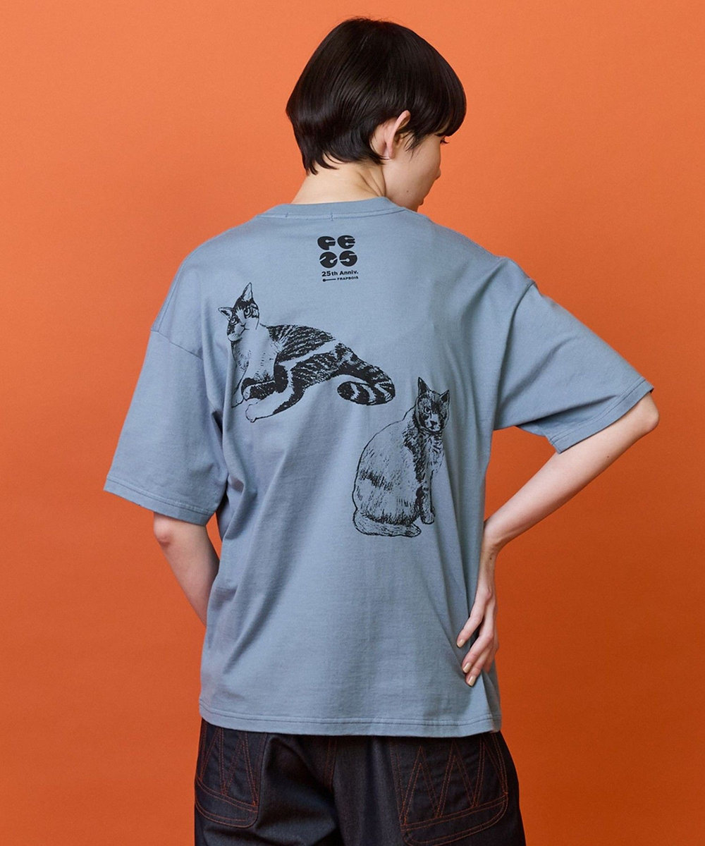 FRAPBOIS CATSスターTシャツ ブルー