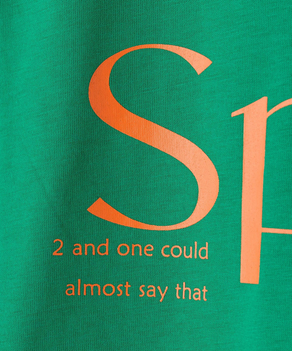 NOWADAYS ドライタッチコットンロゴTシャツ グリーン