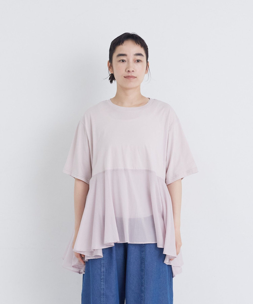 congés payés ADIEU TRISTESSE 【FAVE】インドコットン×カットソーTシャツ ピンク