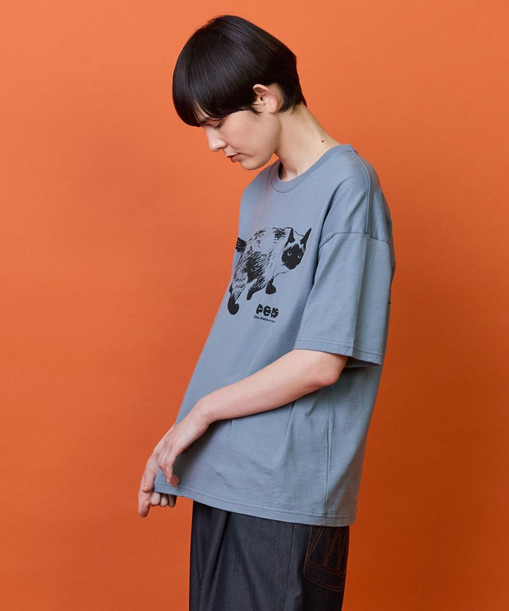 FRAPBOIS CATSスターTシャツ ブルー
