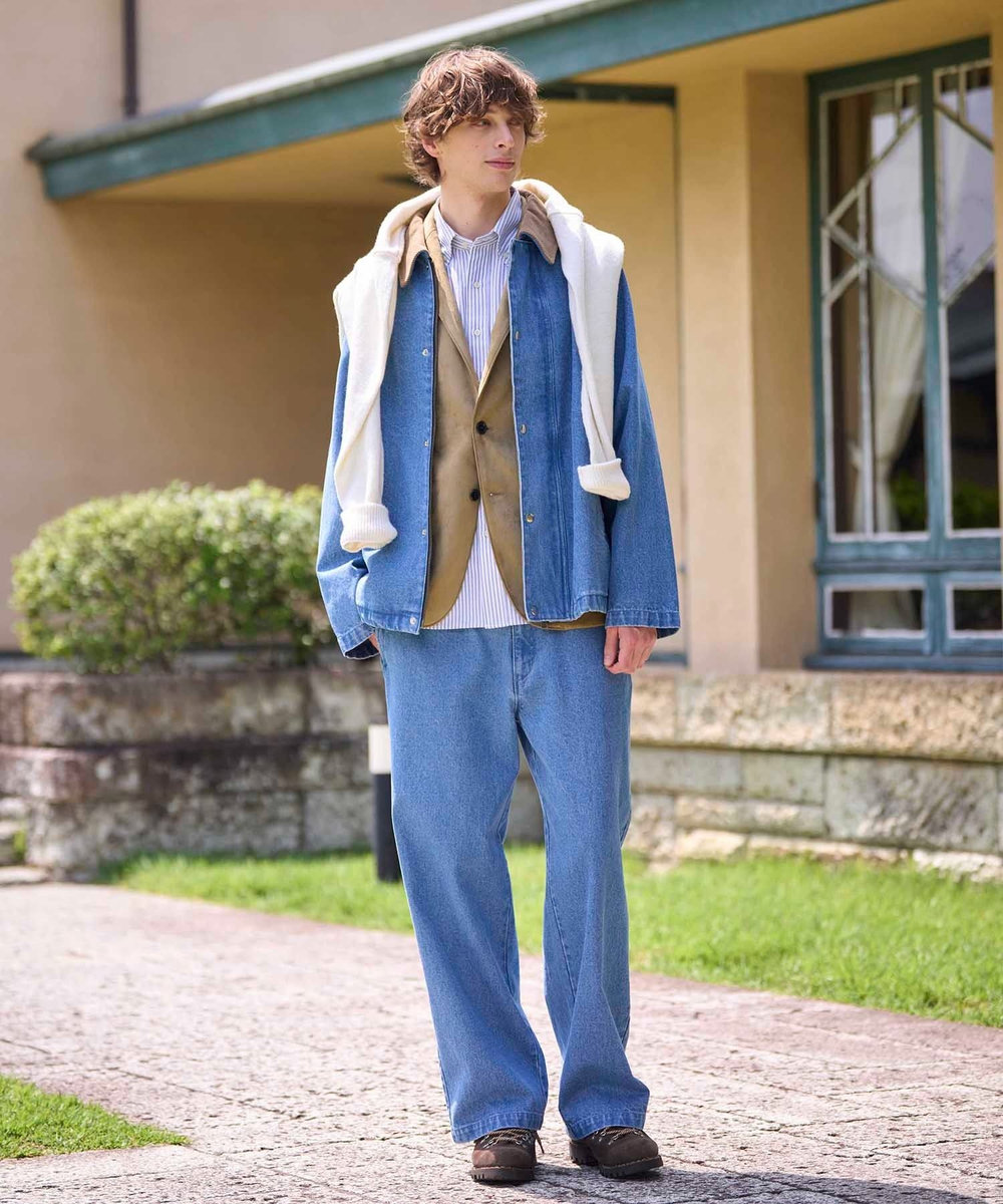 UNION STATION WIDE LEG デニムパンツ ブルー