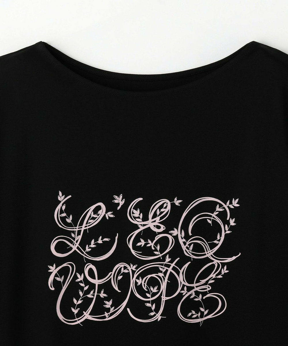 L'EQUIPE コットンスムースロゴTシャツ ブラック