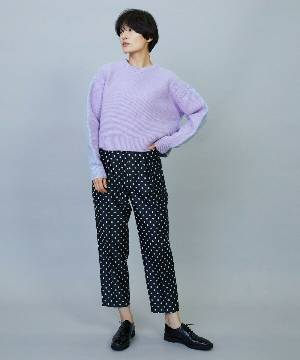 MOGA ANNUAL×MOGA　ウールカシミヤバイカラープルオーバー サックスブルー
