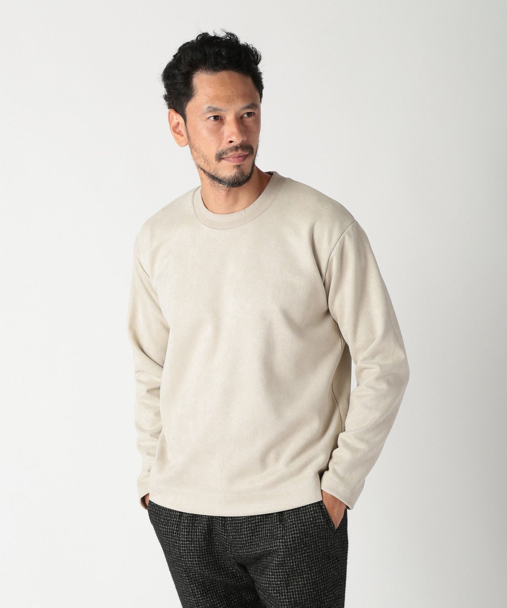 MEN'S BIGI テックスエードロングスリーブカットソー オフホワイト