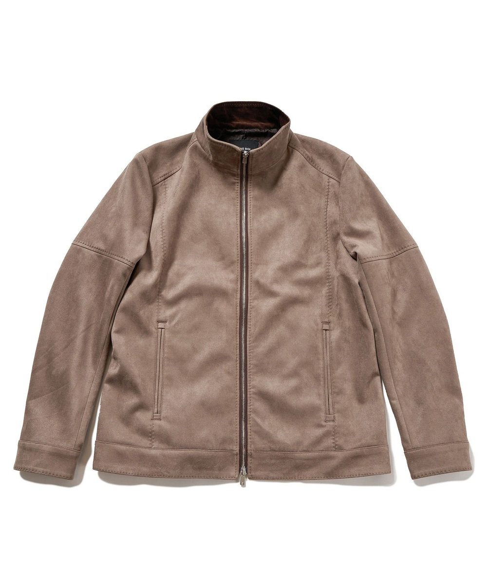 MEN'S BIGI フェイクスエードダンボールブルゾン グレー
