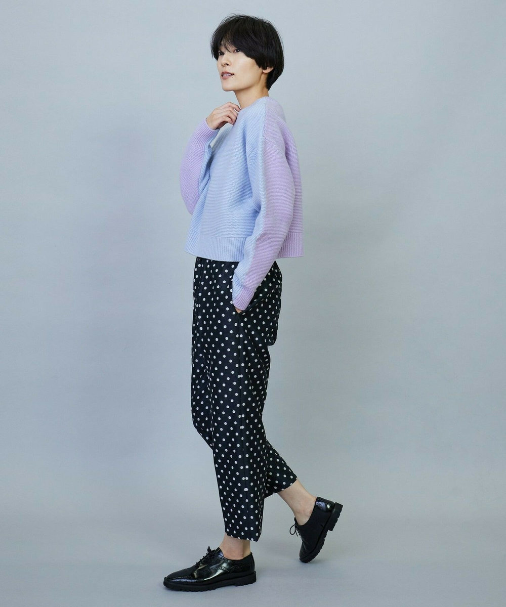 MOGA ANNUAL×MOGA　ウールカシミヤバイカラープルオーバー サックスブルー