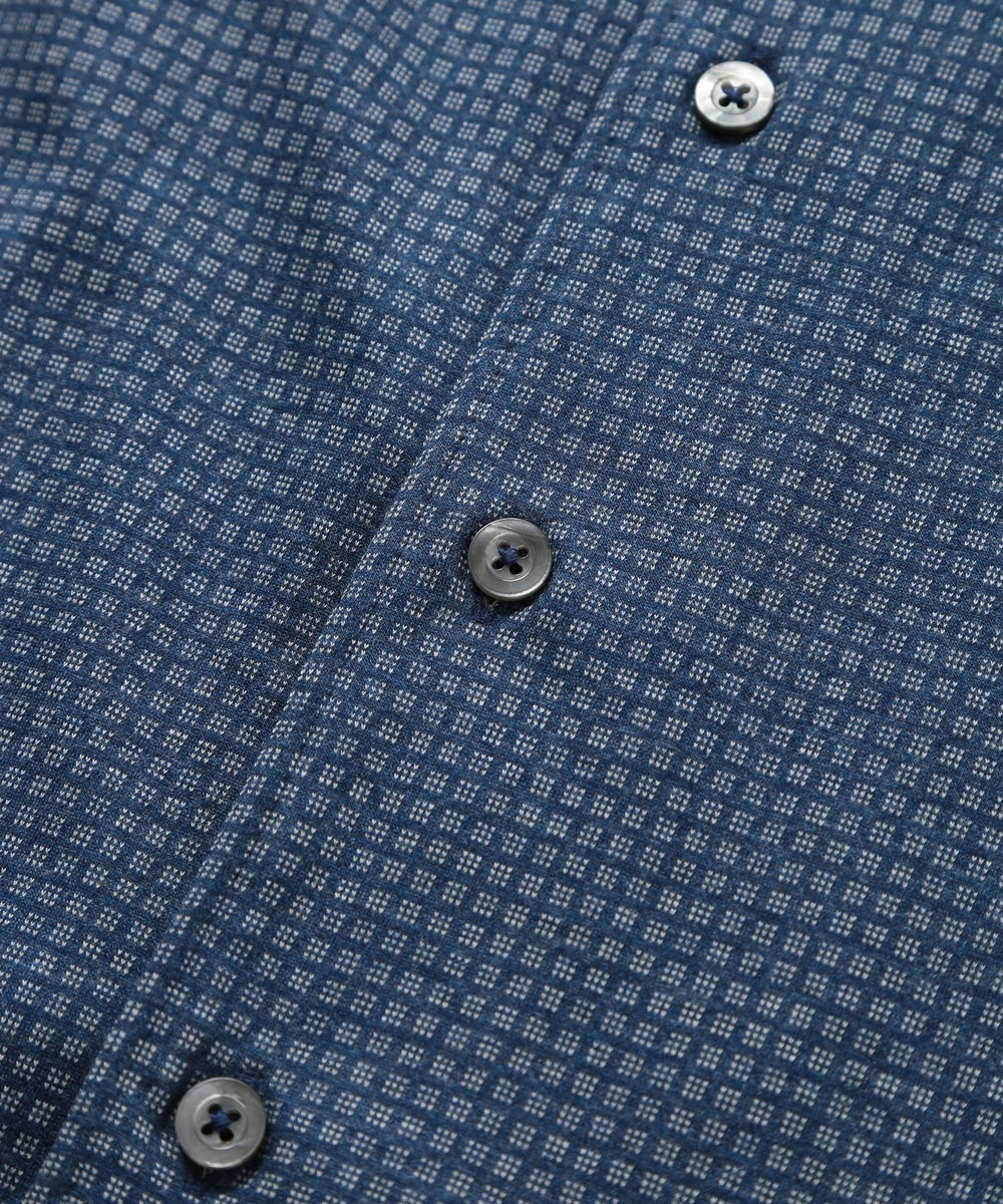 MEN'S BIGI 【ACTIVE TAILOR】ジャージボタンダウンドレスシャツ ネイビー