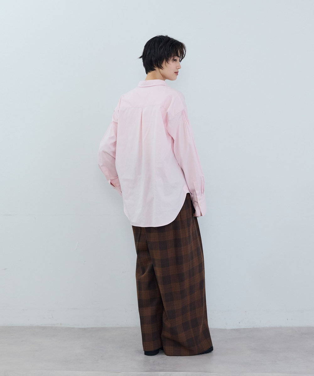 ADIEU TRISTESSE 刺繍入りシャツ ピンク