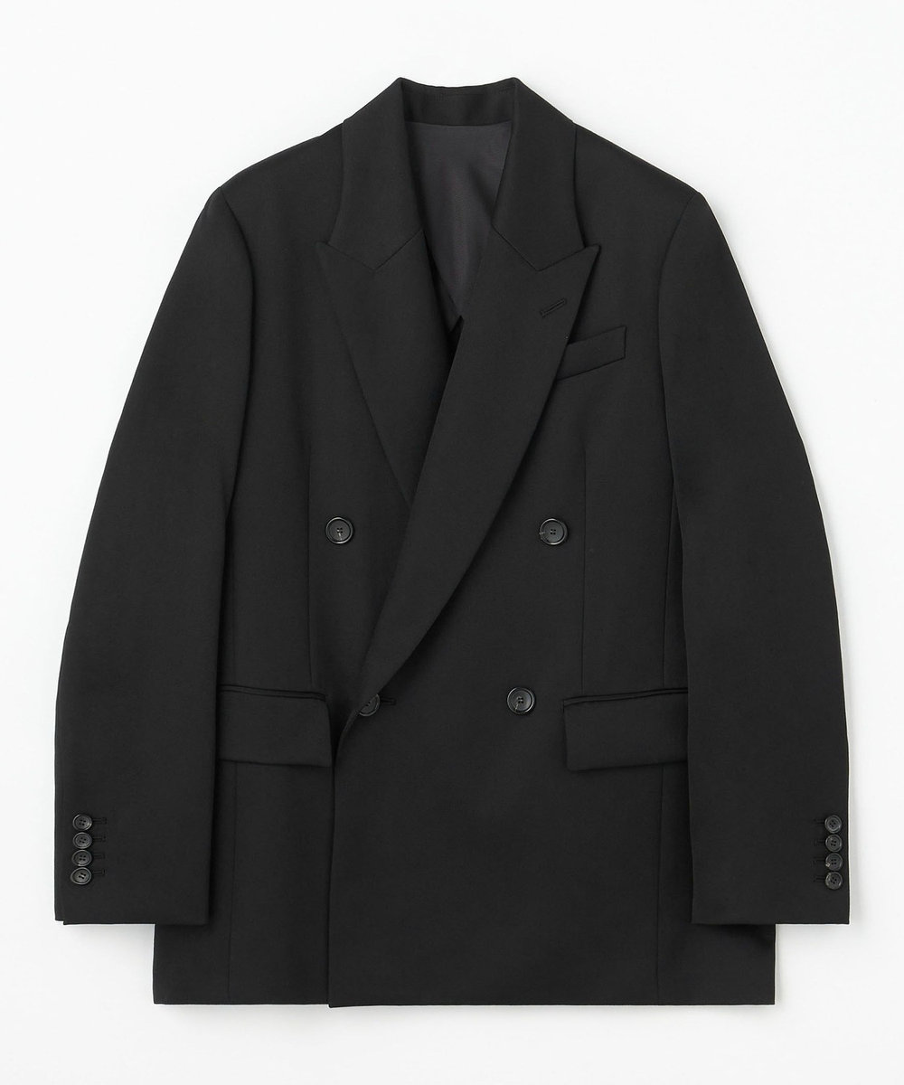 DÉPAREILLÉ WOOL GABARDINE DOUBLE JACKET / ウールギャバジンダブルジャケット ブラック