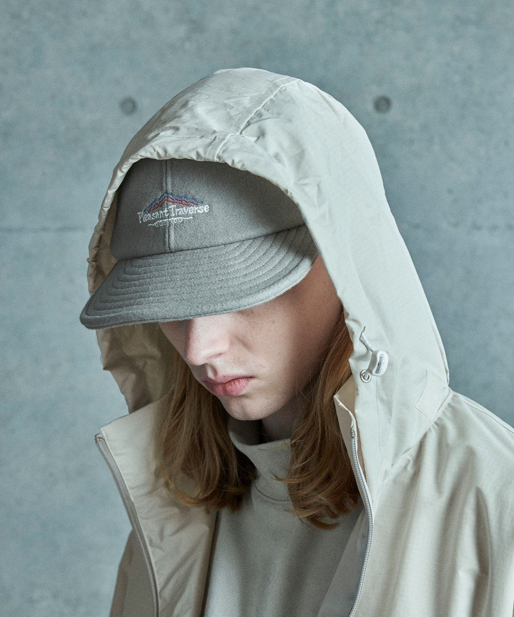 MEN'S BIGI リップストップ スタンドカラーブルゾン ベージュ