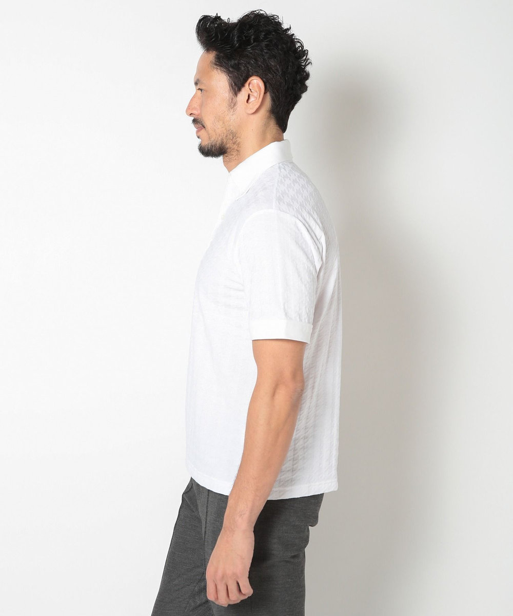 MEN'S BIGI 【ACTIVE TAILOR】リンクスジャカードポロシャツ ホワイト