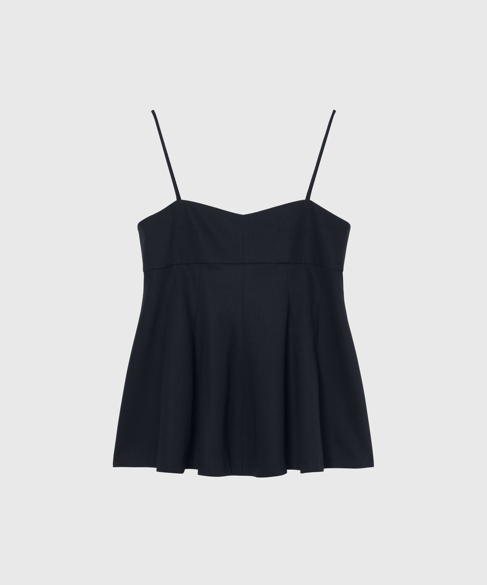 DÉPAREILLÉ WOOL NYLON GABARDINE BUSTIER / ウールナイロンギャバジンビスチェ ネイビー