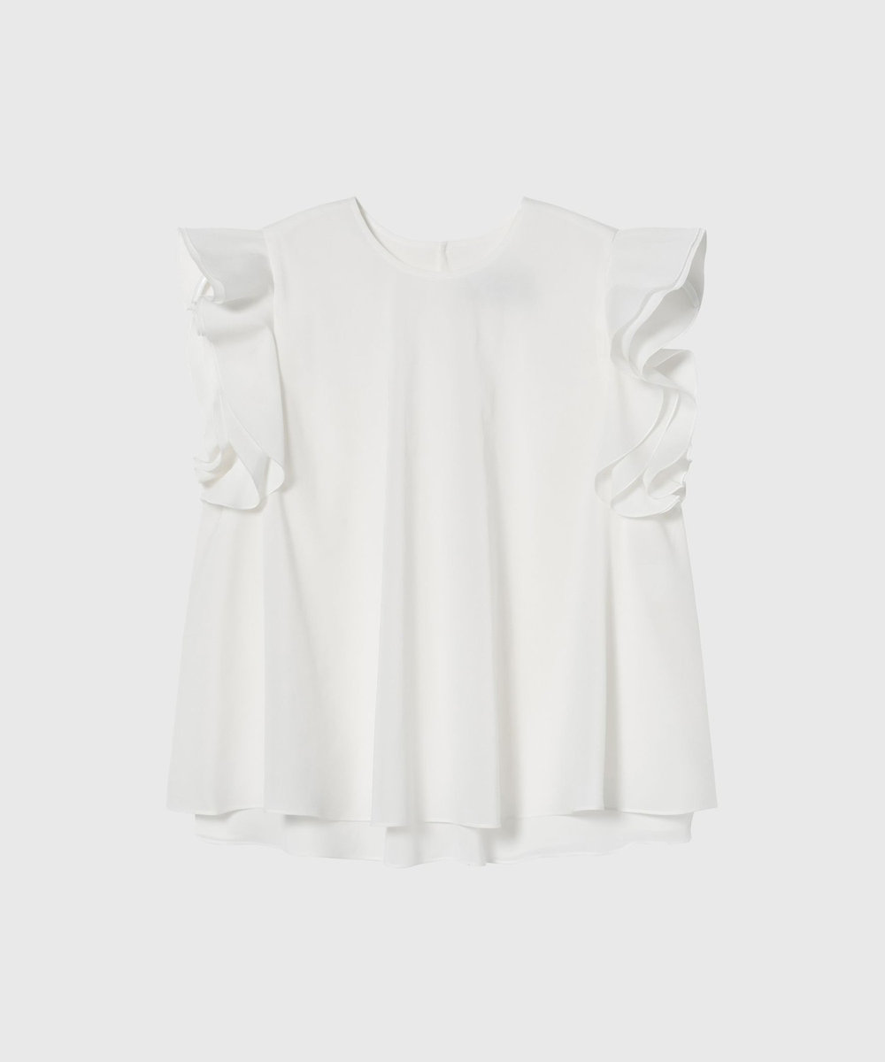 DÉPAREILLÉ 	RAYON LINEN SLEEVELESS BLOUSE / レーヨンリネンスリーブレスブラウス オフホワイト