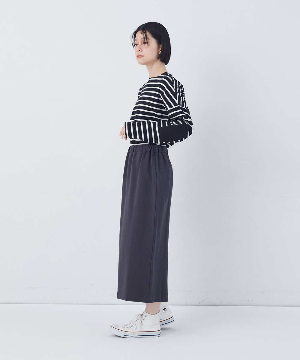 congés payés ADIEU TRISTESSE ポンチストレートスカート チャコールグレー