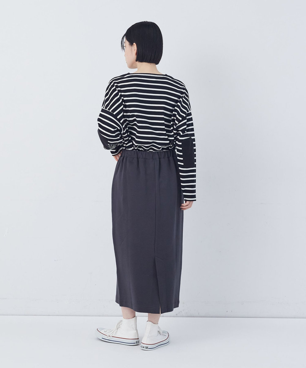 congés payés ADIEU TRISTESSE ポンチストレートスカート チャコールグレー