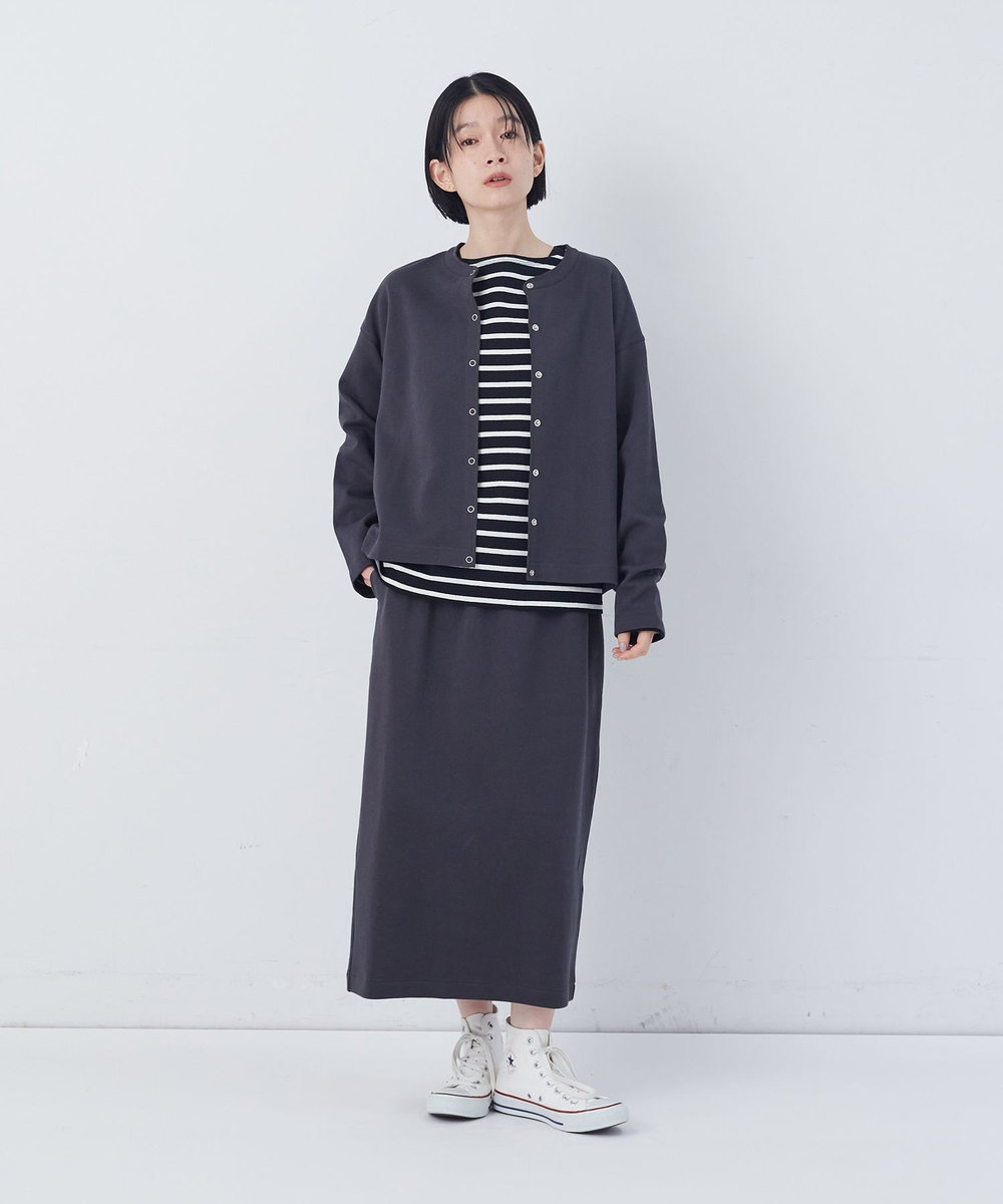 congés payés ADIEU TRISTESSE ポンチストレートスカート チャコールグレー