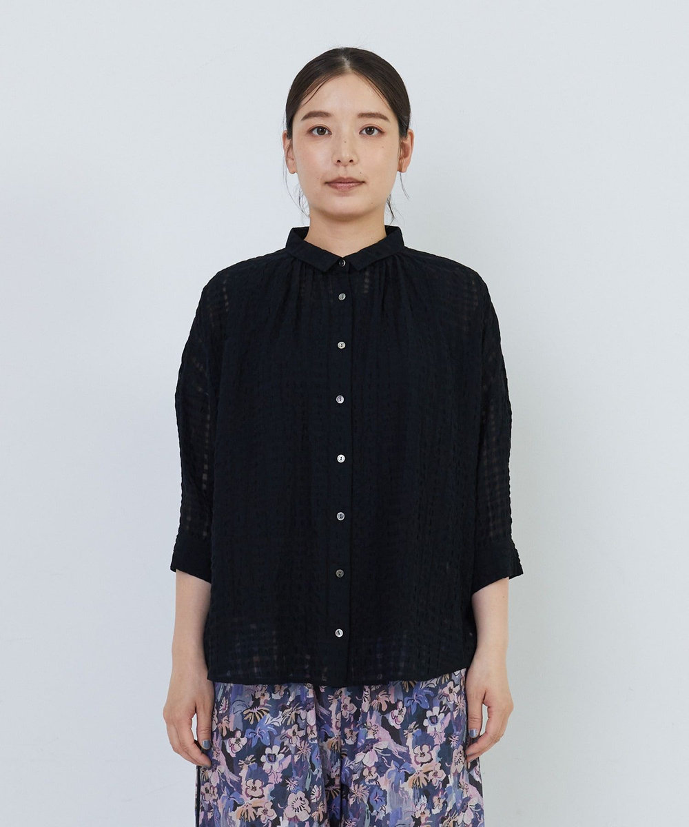 ADIEU TRISTESSE スモールカラーシャツ ブラック