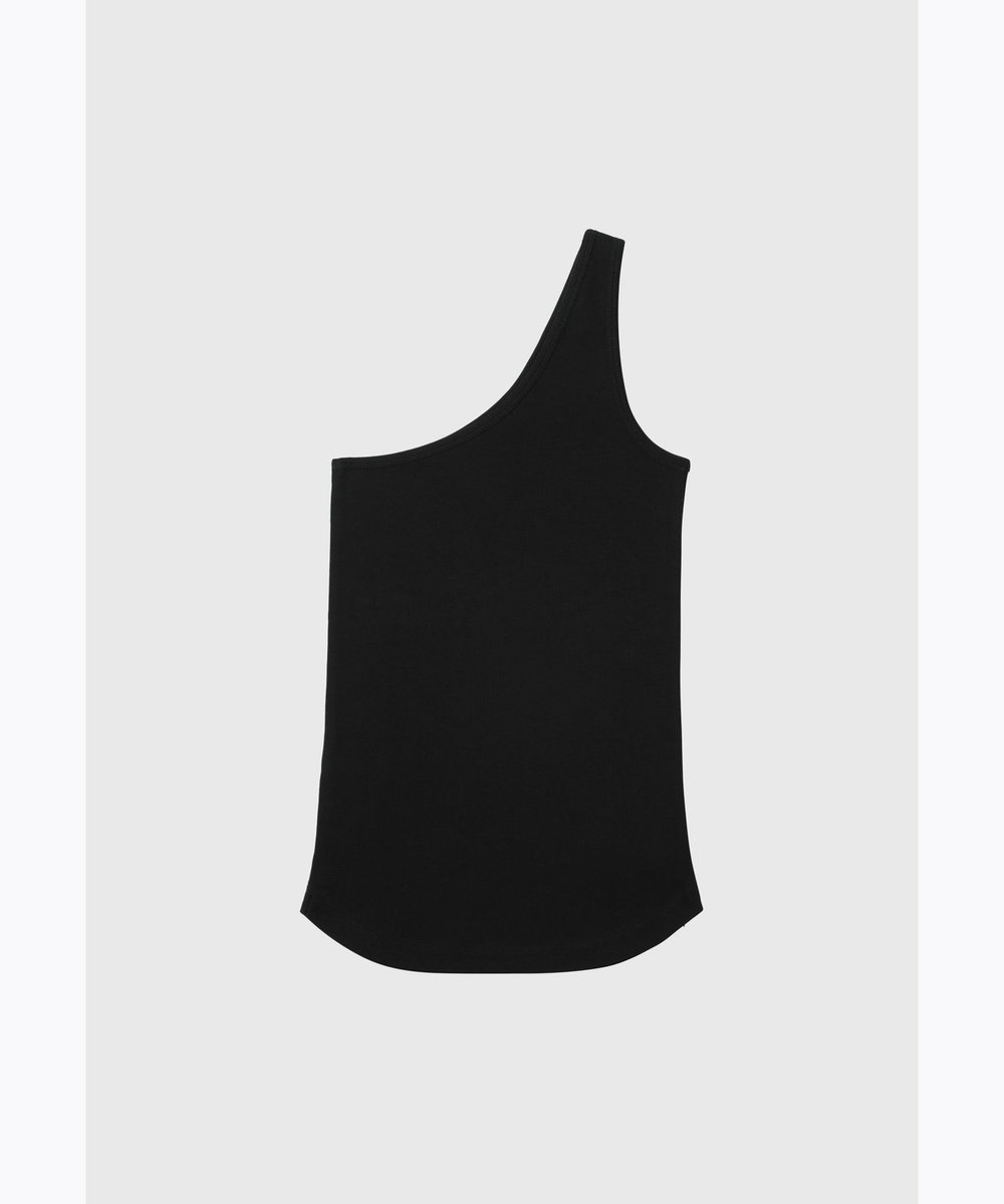DÉPAREILLÉ SPANDEX JERSEY ONE SHOULDER TOPS / スパンデックスジャージーワンショルダートップス ブラック