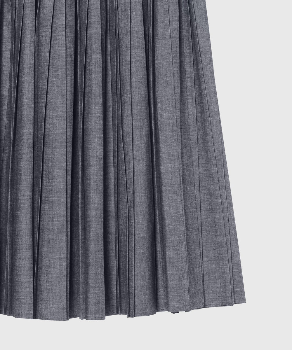 DÉPAREILLÉ 4.5OZ DENIM PLEATS SKIRT / 4.5OZ デニムプリーツスカート インディゴブルー