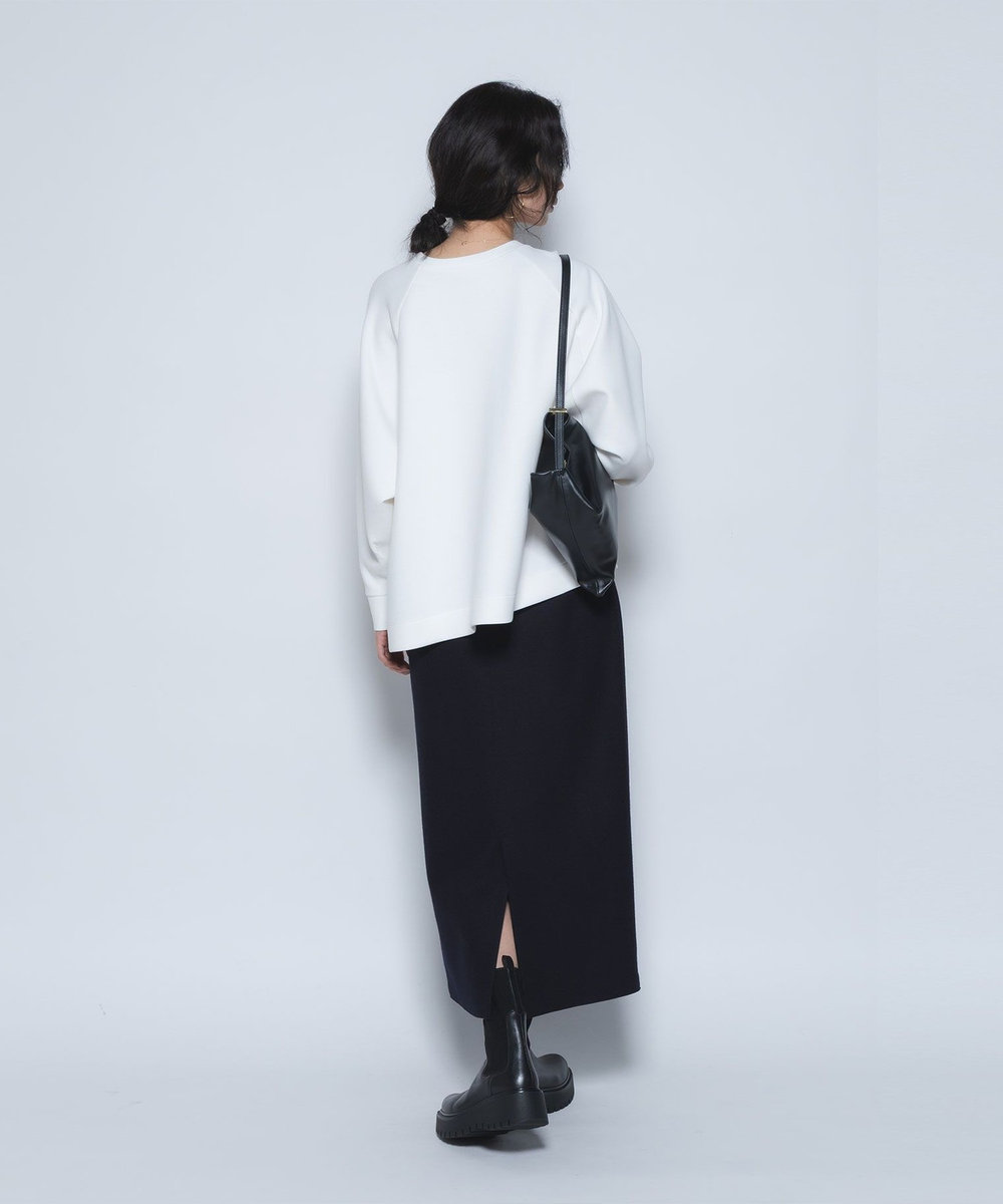 1er Arrondissement ウールスムースタイトスカート ネイビー