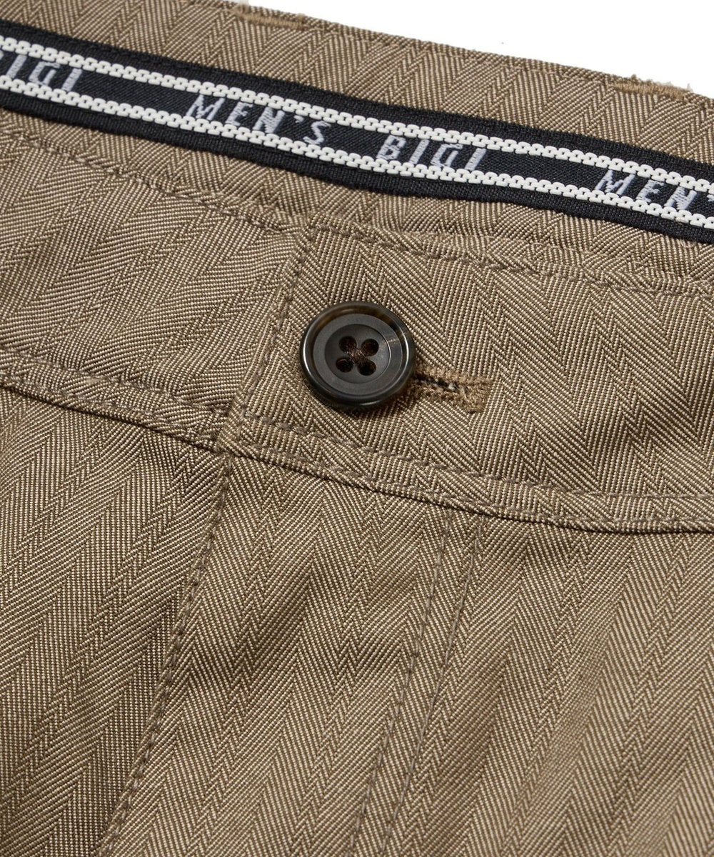 MEN'S BIGI ＜ON/OFF兼用＞シャドーヘリンボーンストレッチパンツ ベージュ