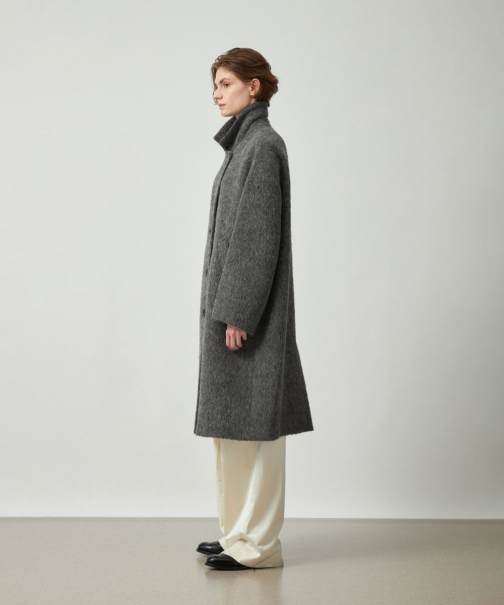 DÉPAREILLÉ SHAGGY CHESTER COAT / シャギーチェスターコート グレー